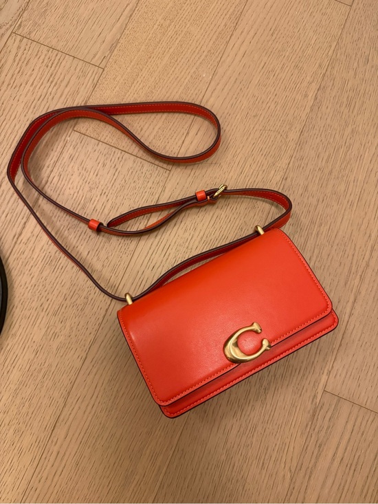 Coach Handbags - Coach Small Crossbody Bag in Bright Orange with Gold Hardware
